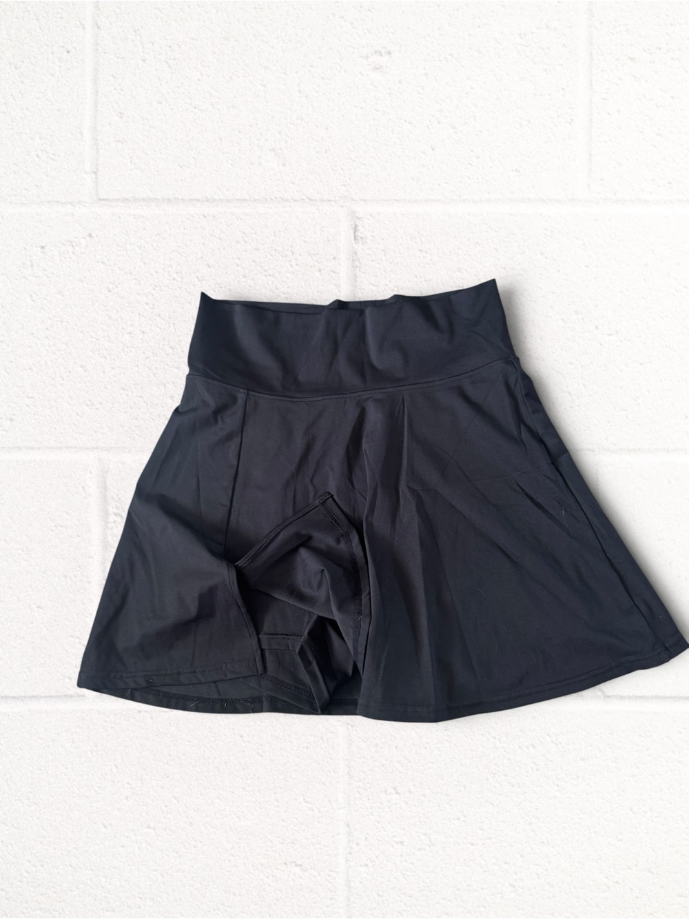 Black Athletic Athlesure Tennis Skort with Built-in Shorts, XL